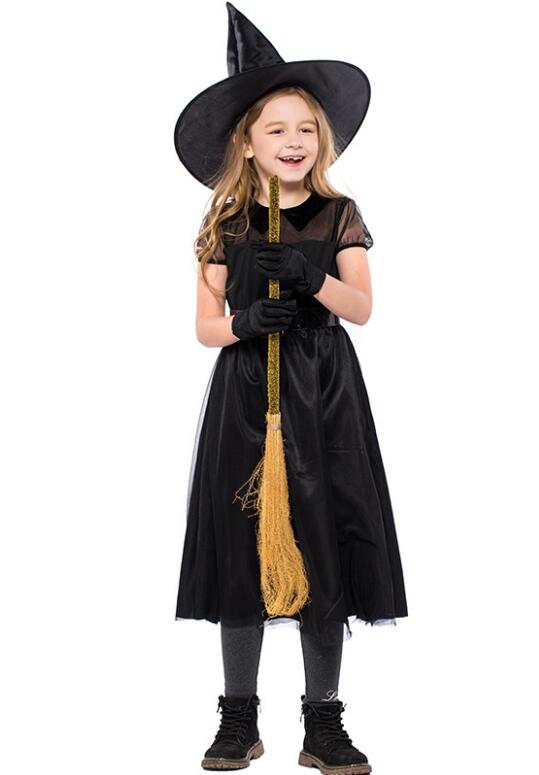 F68158 Girls Witch Costume, Halloween Children Classic Witchy Dress Up